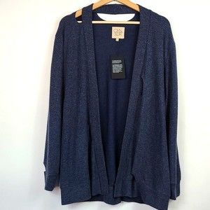 Chaser Navy Open Front Cutout Cardigan - Soft & Cozy, Size M NWT